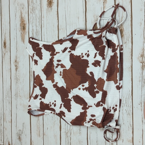 Altar'd State Cow Print Ribbed Knit Tank Top M - Picture 5 of 5